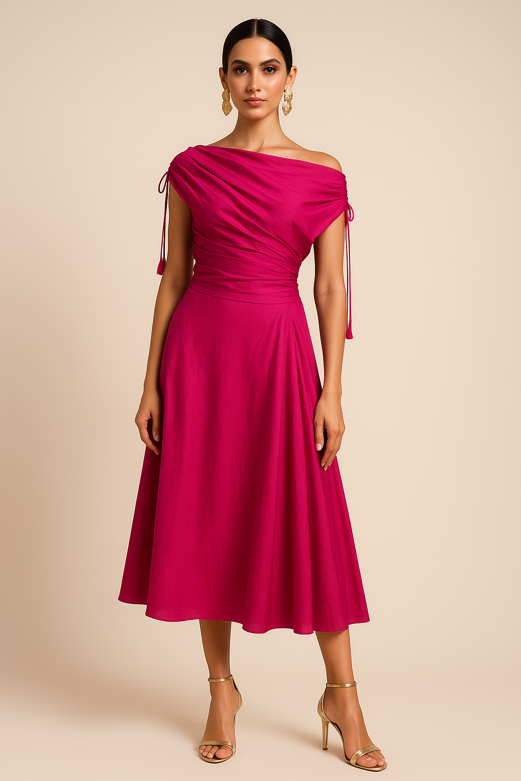 Saira Dress - Bemberg Pink