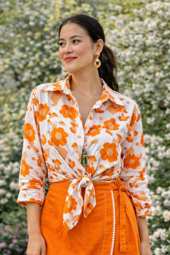 Harper Shirt - Orange