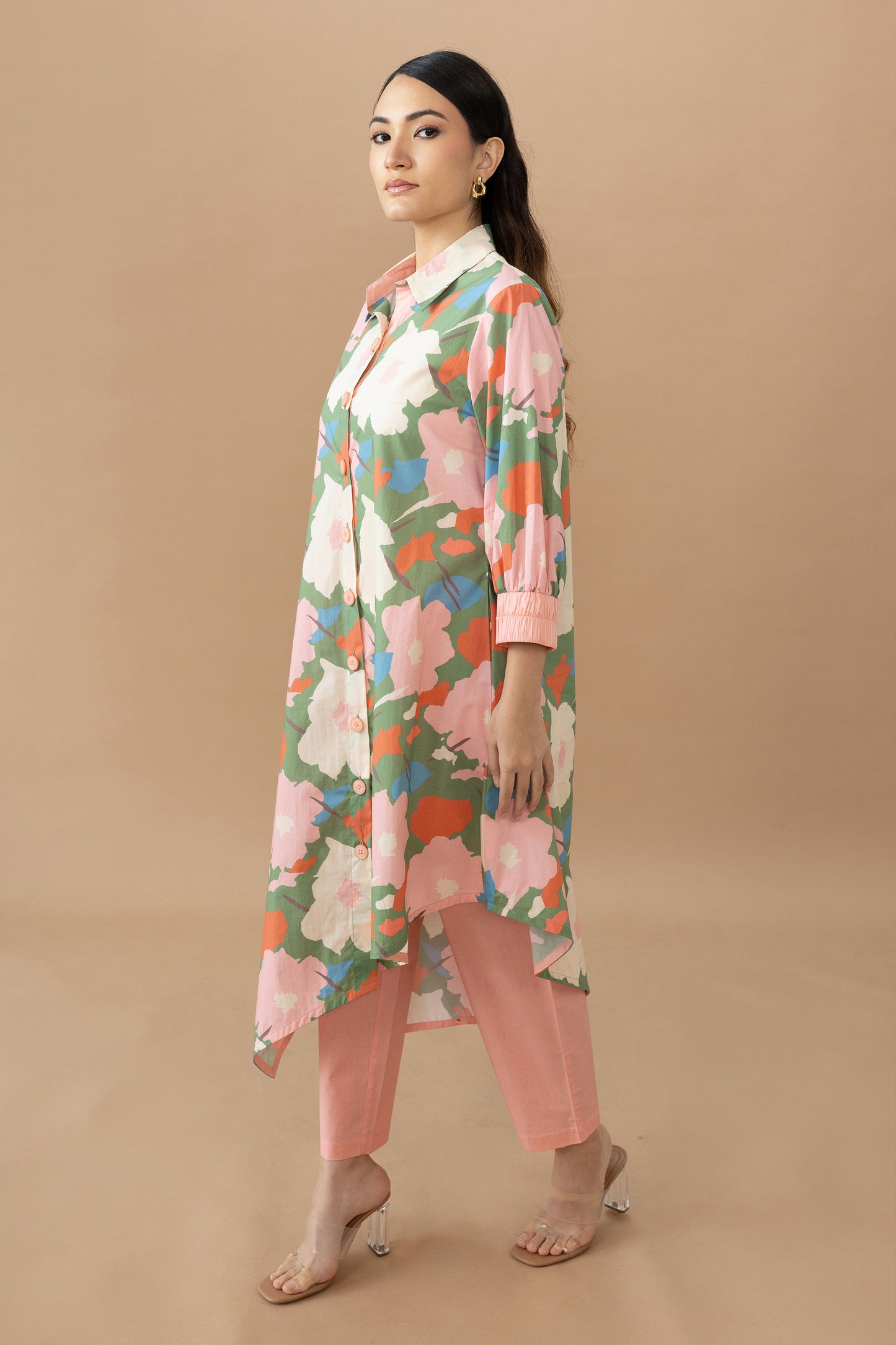 Hazel Set - Abstract Floral Olive & Quartz Pink