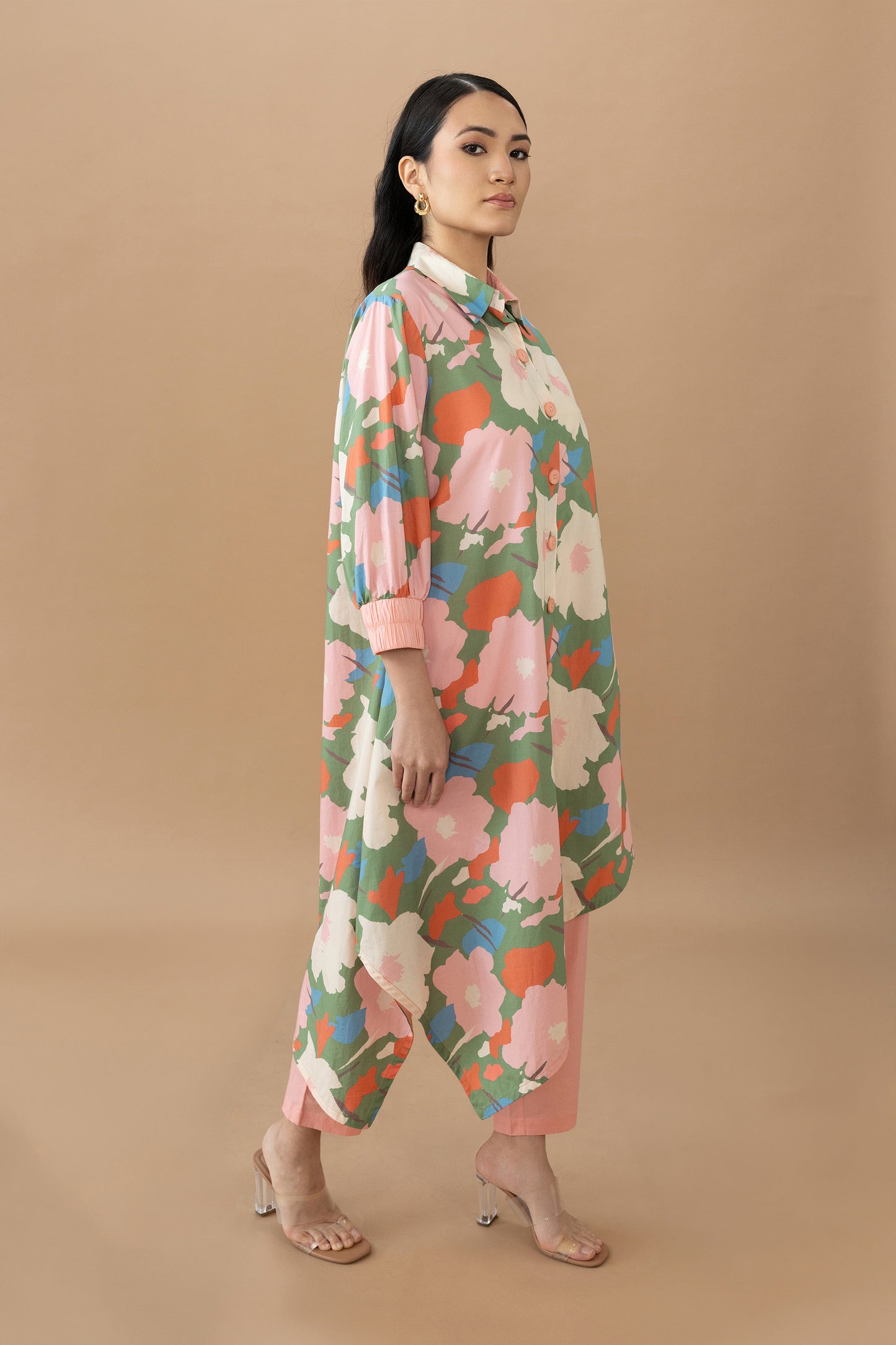 Hazel Set - Abstract Floral Olive & Quartz Pink