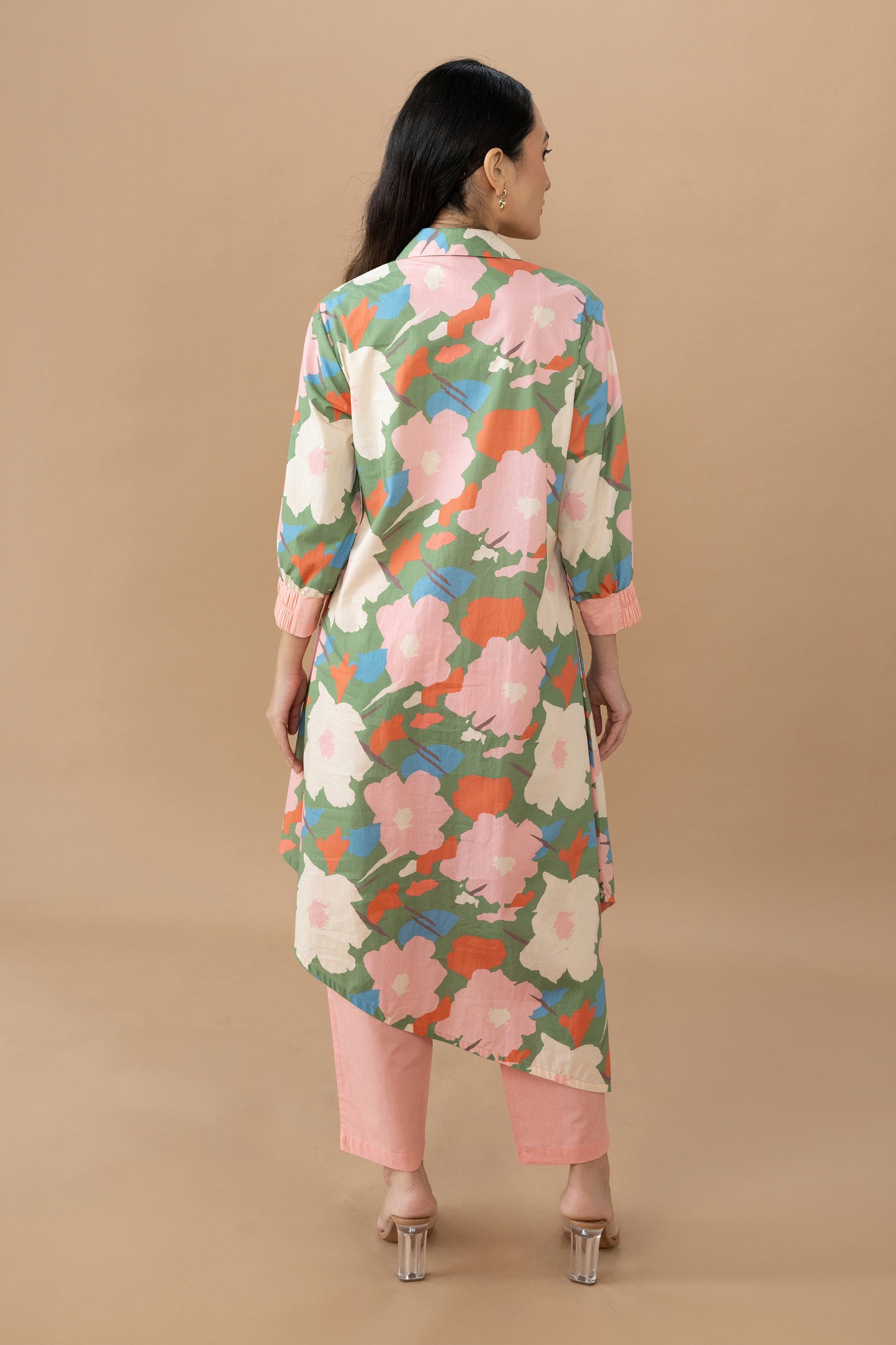 Hazel Set - Abstract Floral Olive & Quartz Pink