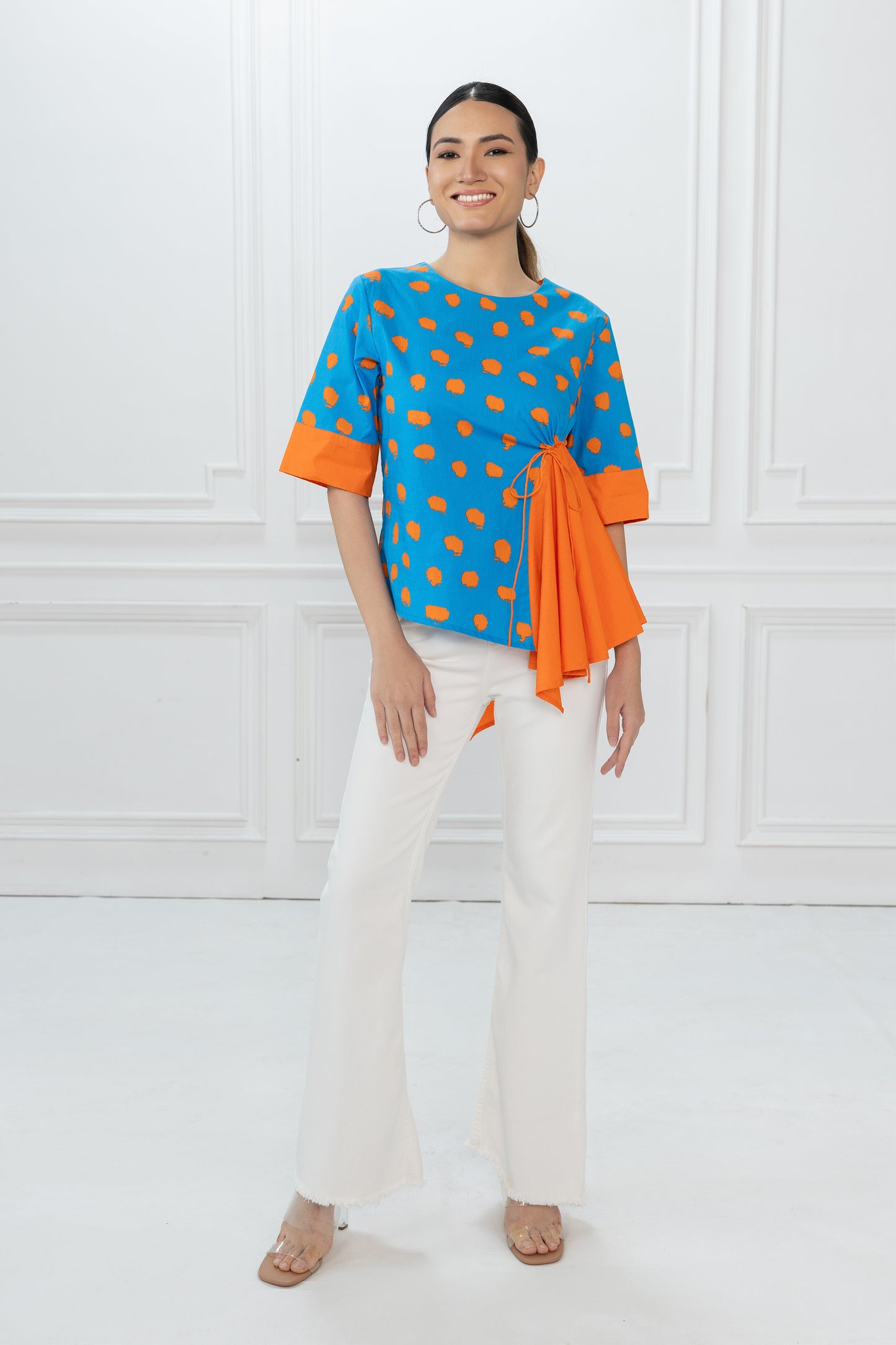 Seria Top - Blue Orange Dot Matrix