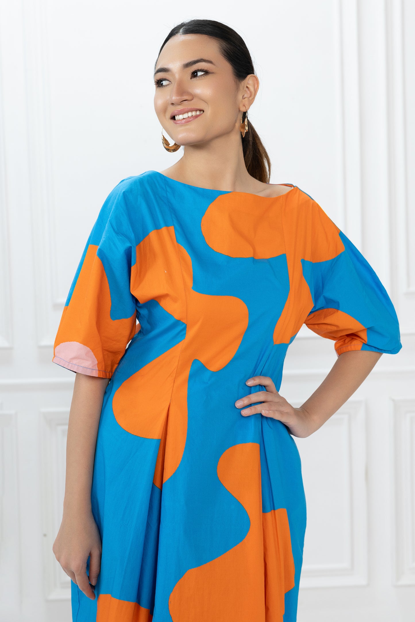 Bia Dress - Blue Bold Floral