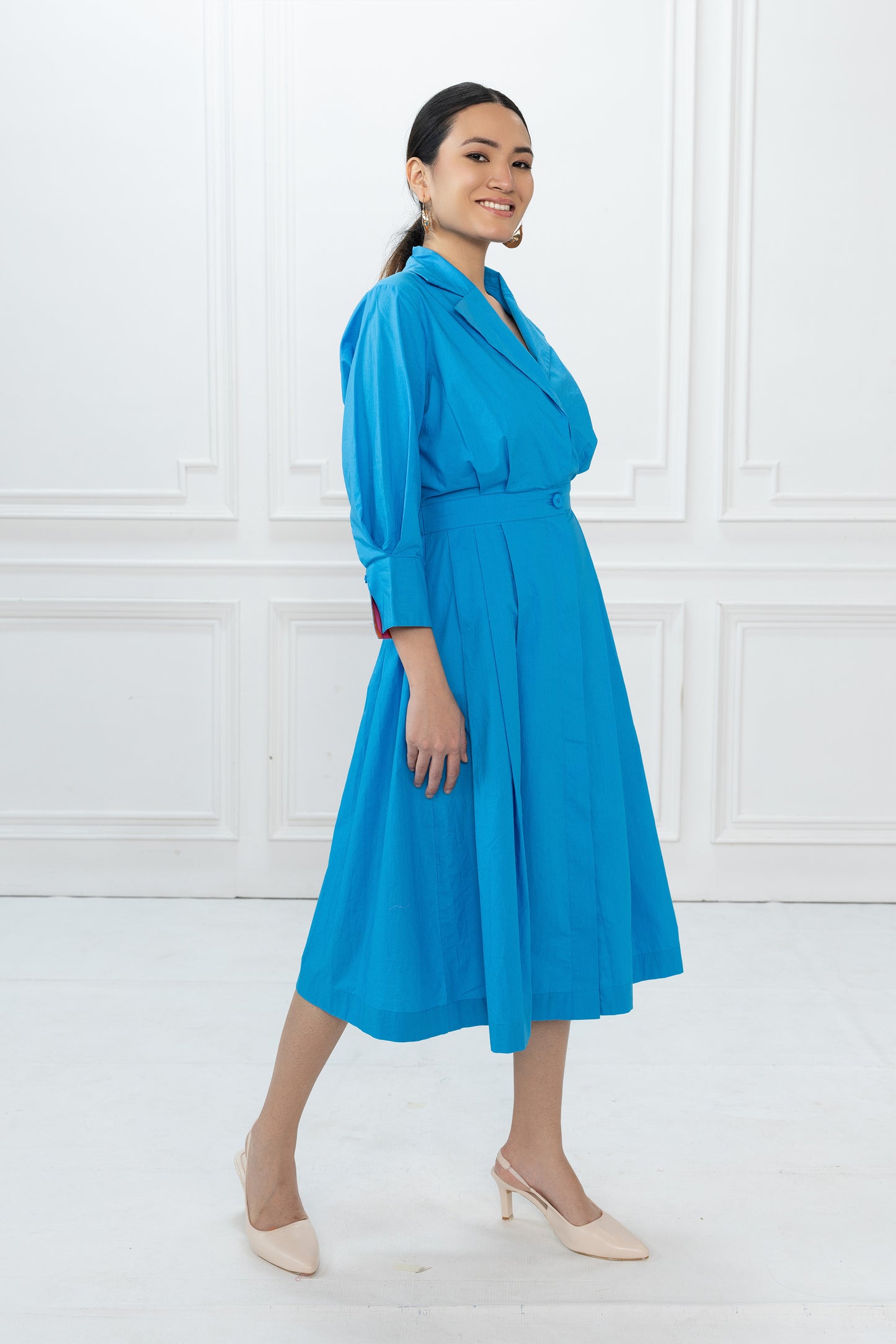 Clara Dress - Azure Blue