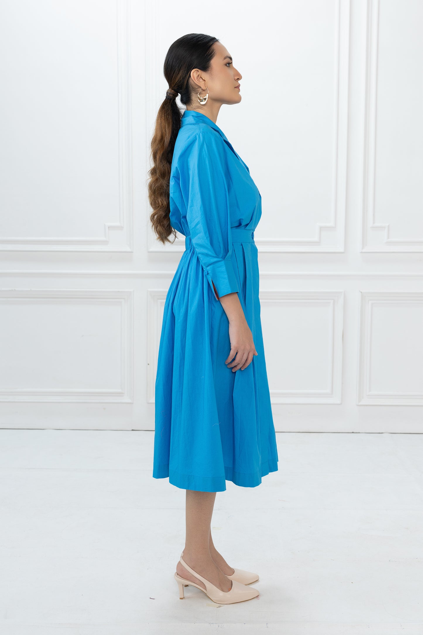 Clara Dress - Azure Blue