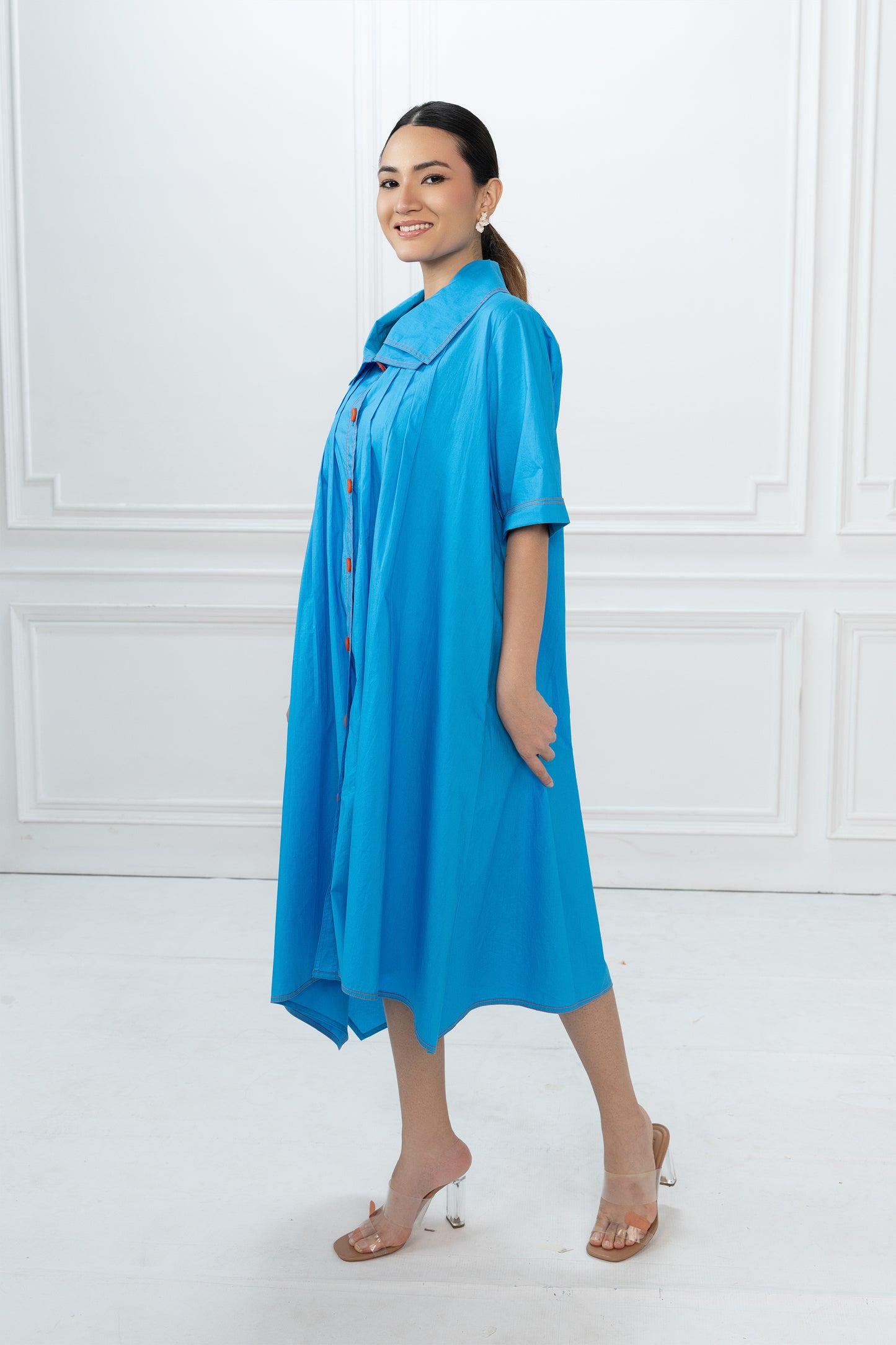 Ray Dress - Azure Blue