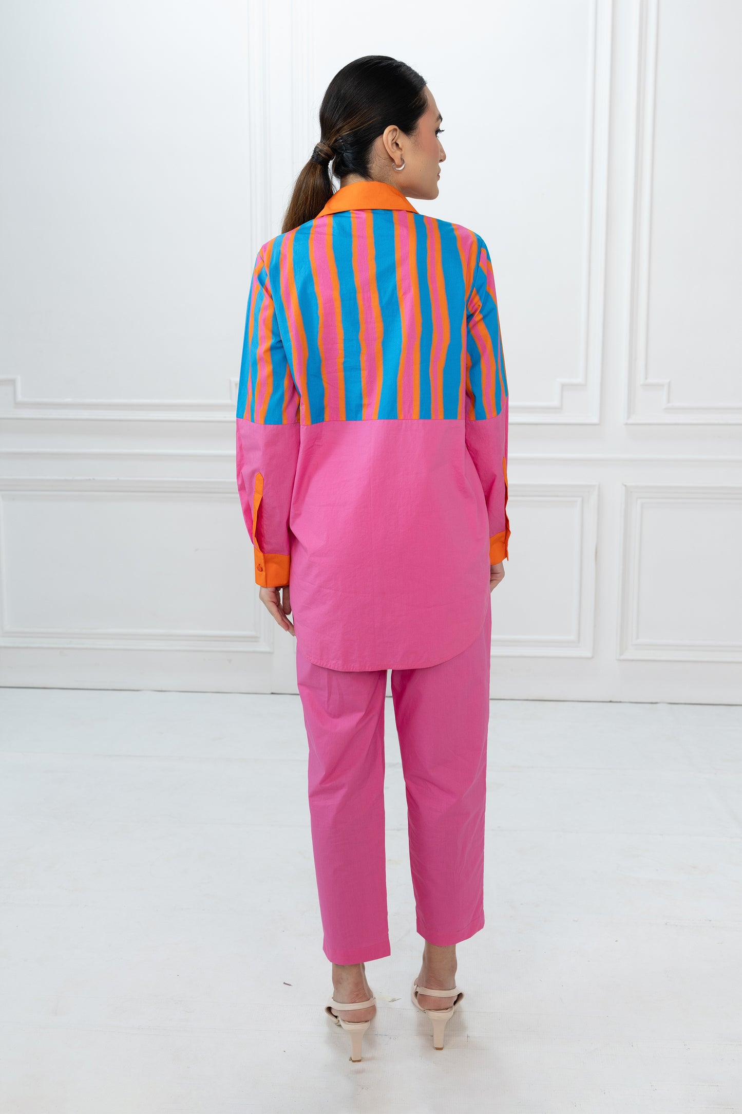 Rory Set - Blue Stripe & Pink