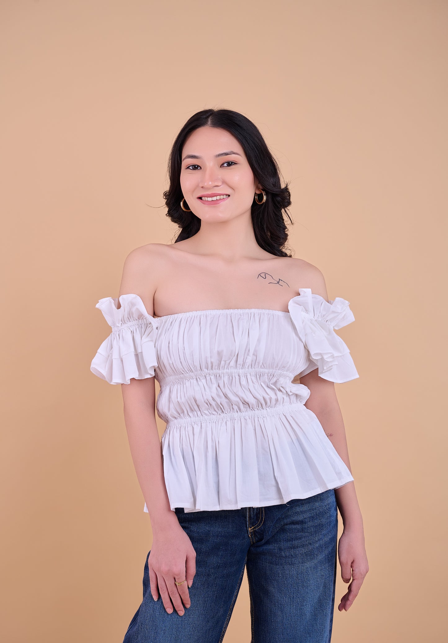 Malla Top - White