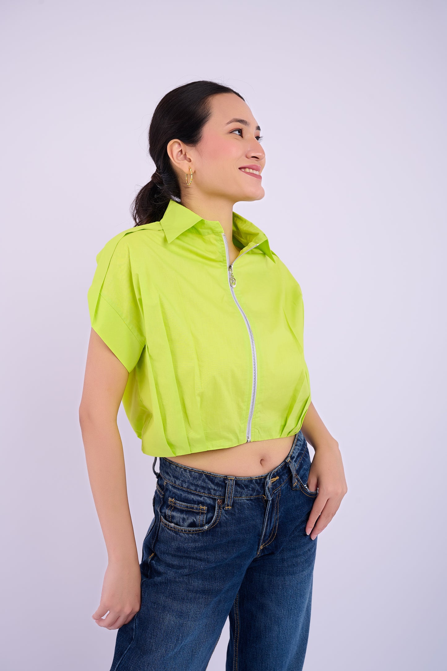 Daphnie Top - Lime Green