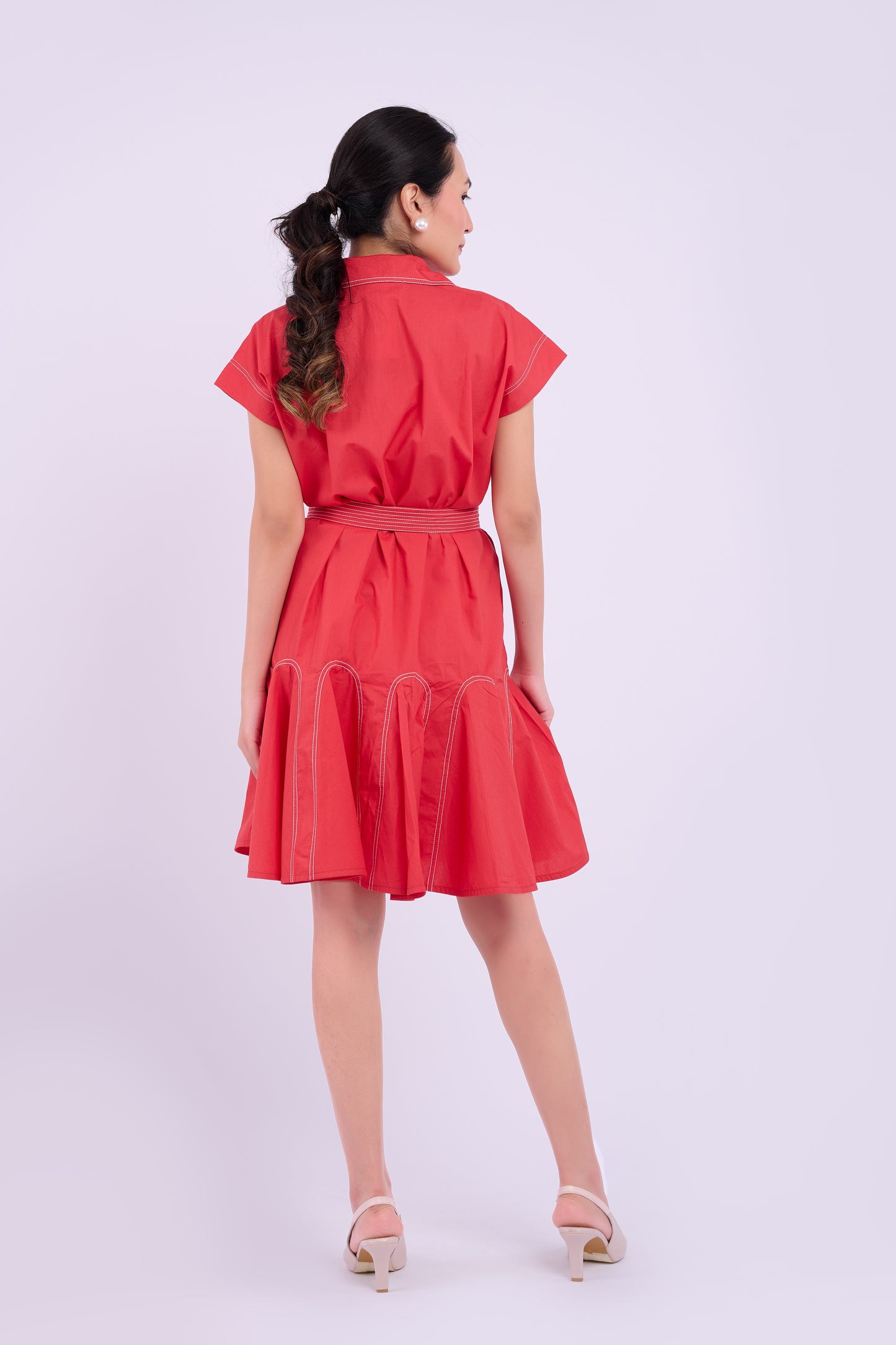 Sasha Dress - Berry Red