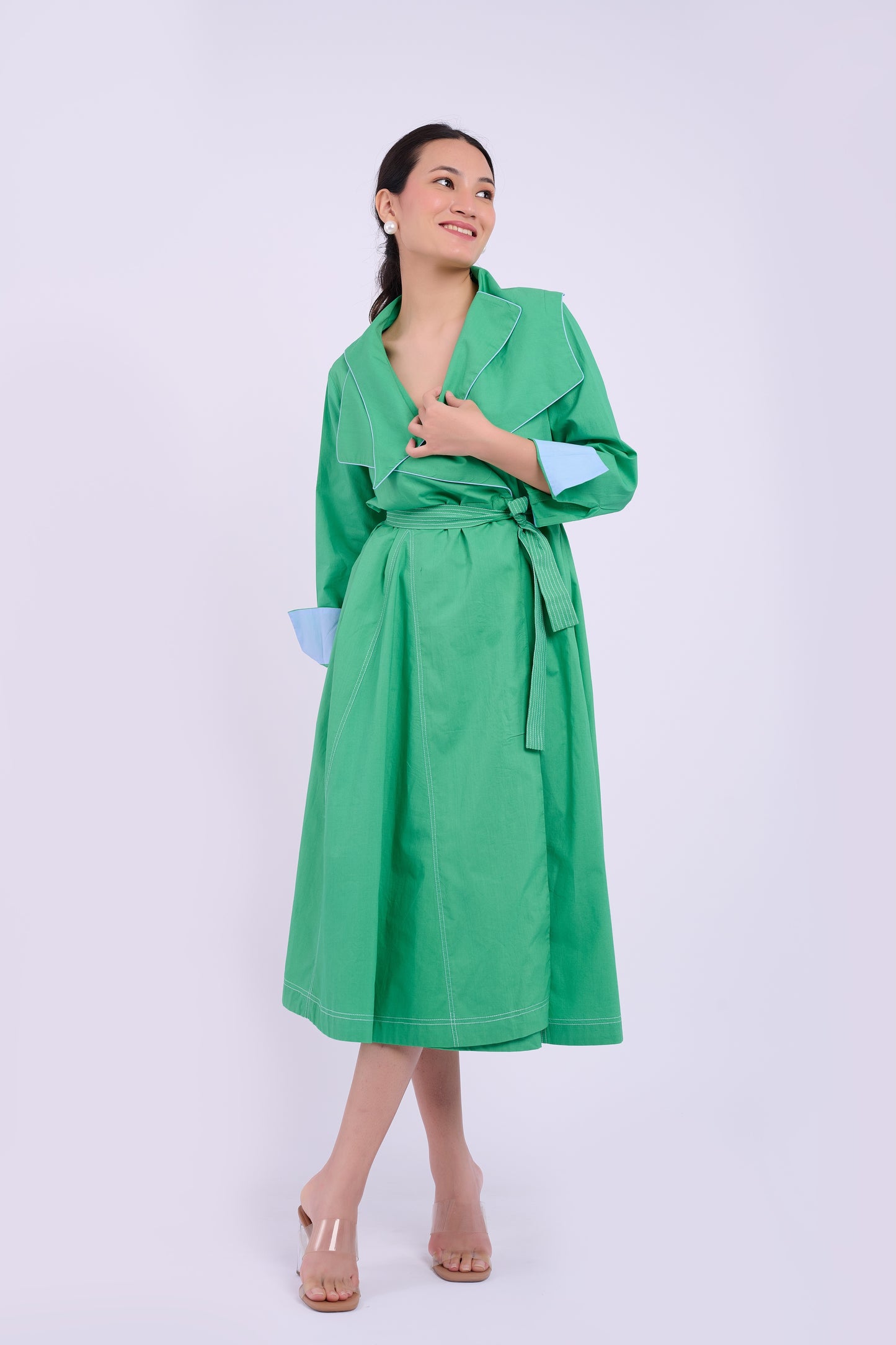 Julia Wrap Dress - Dark Green