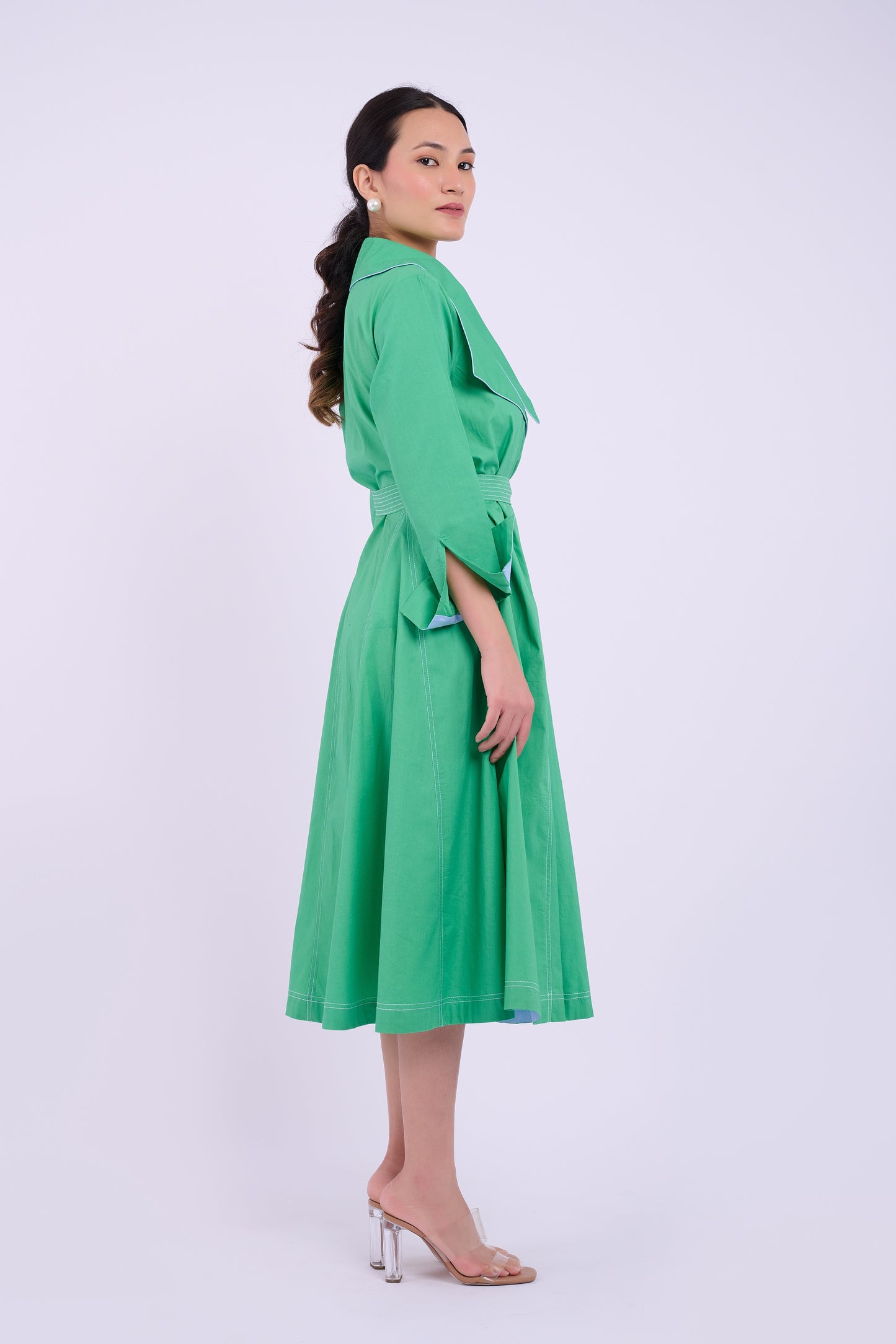 Julia Wrap Dress - Dark Green