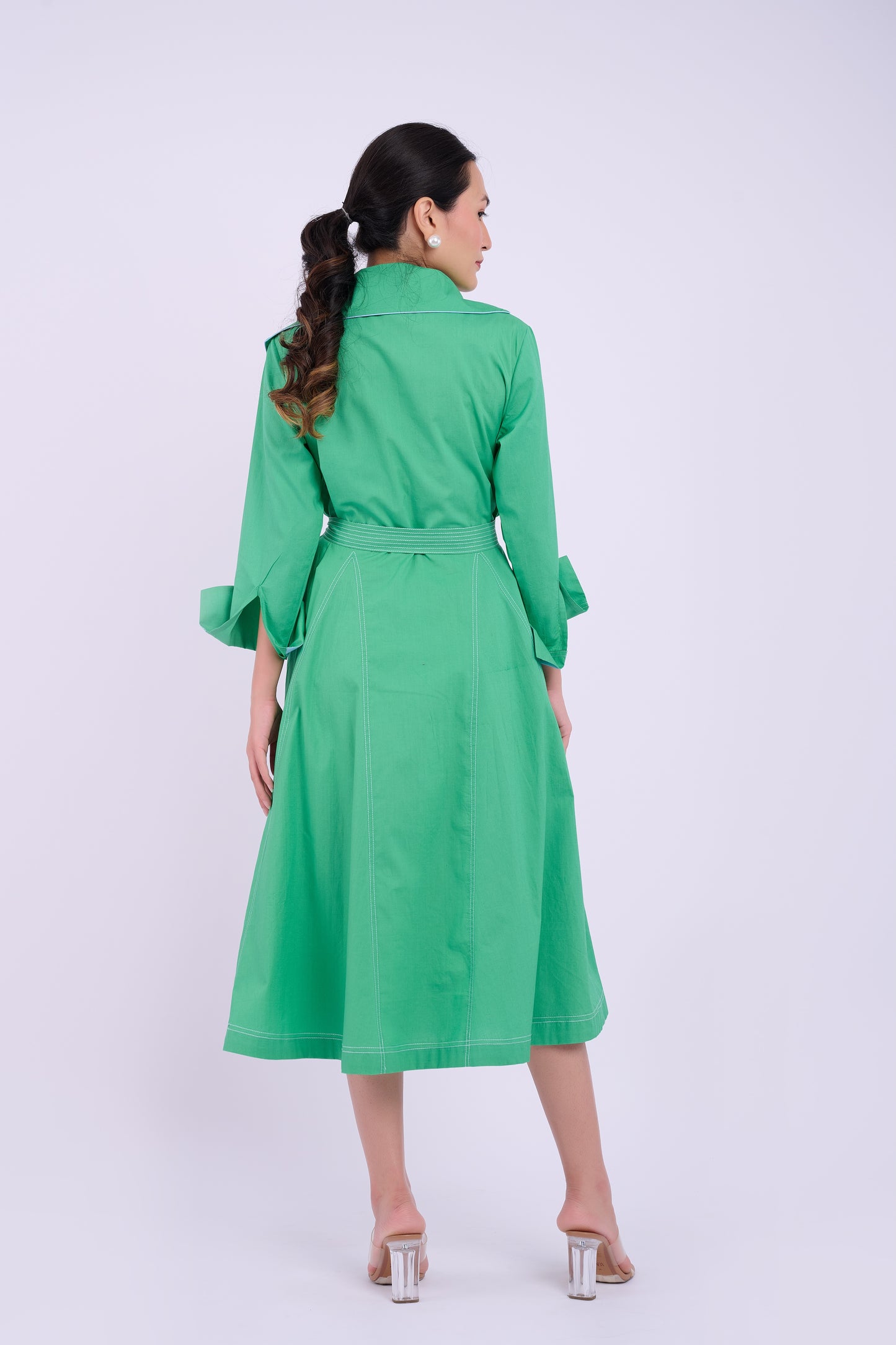 Julia Wrap Dress - Dark Green