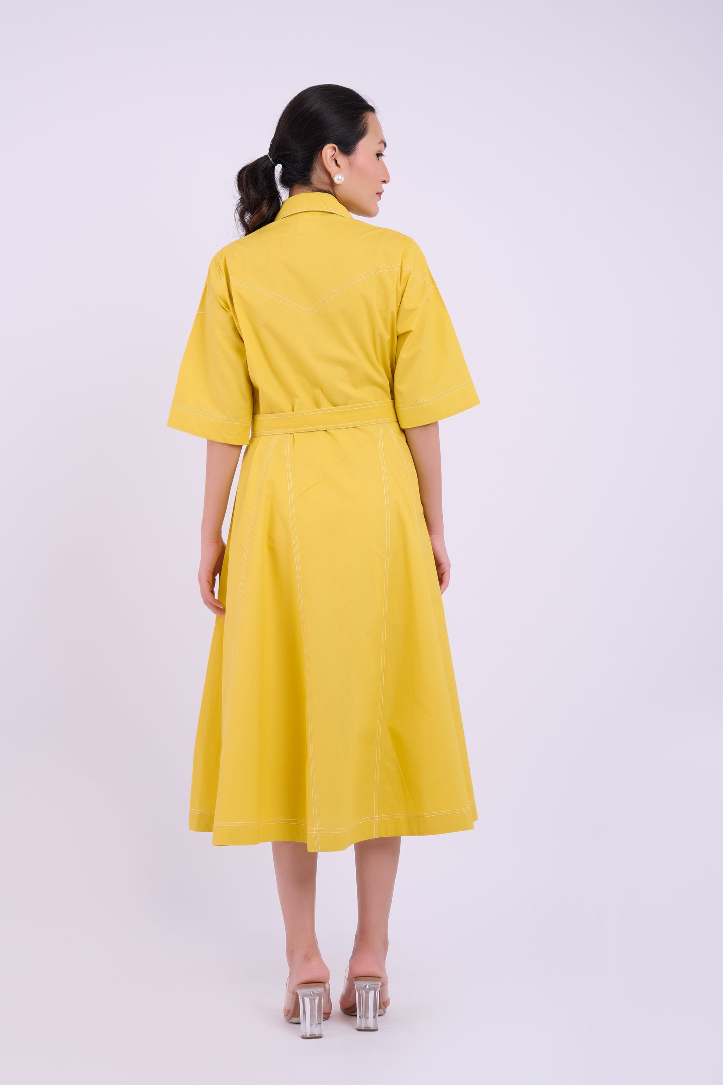 Embellished Cortez Dress - Yellow
