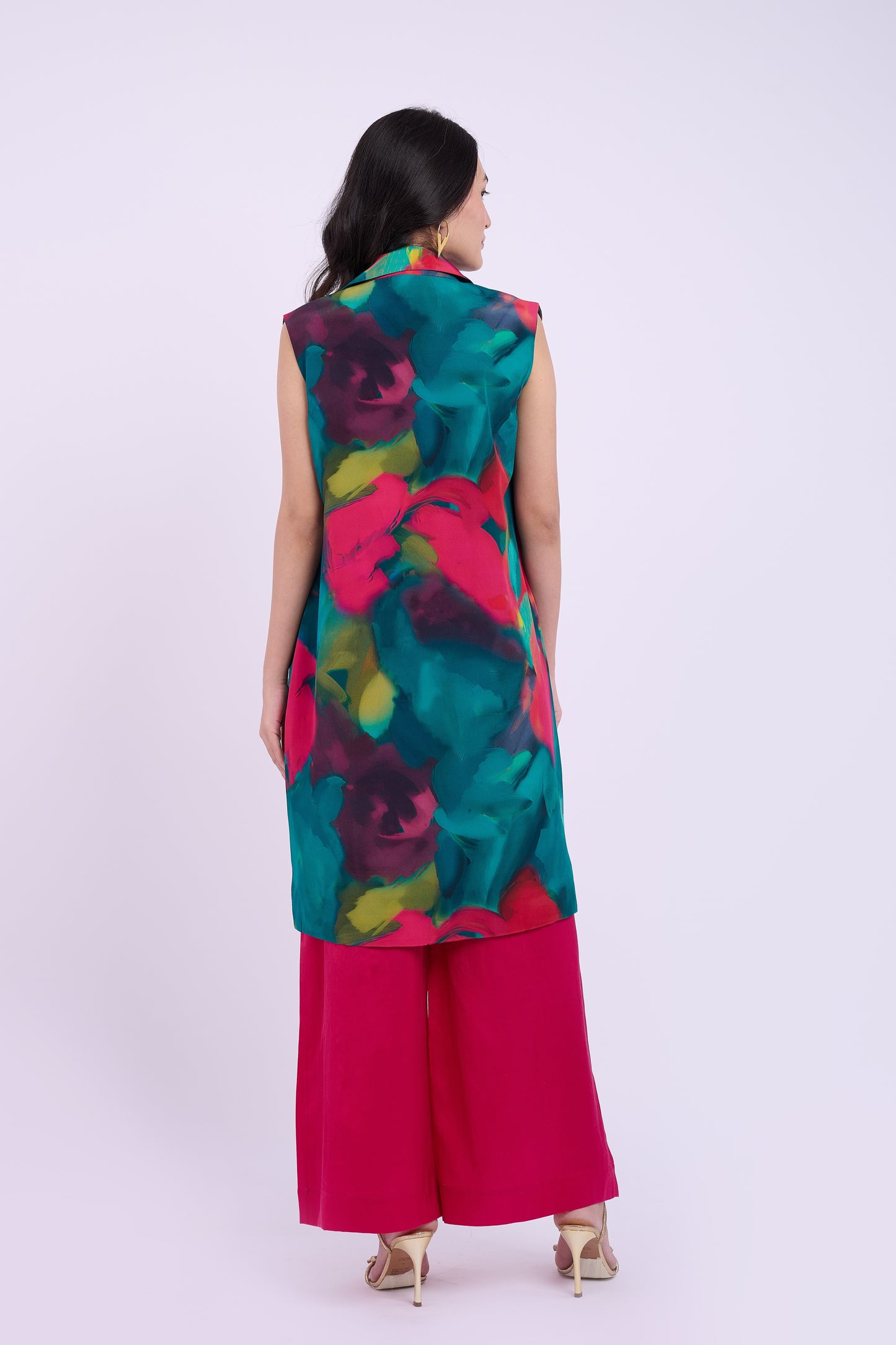Teddi Overlay Crepe - Abstract Green