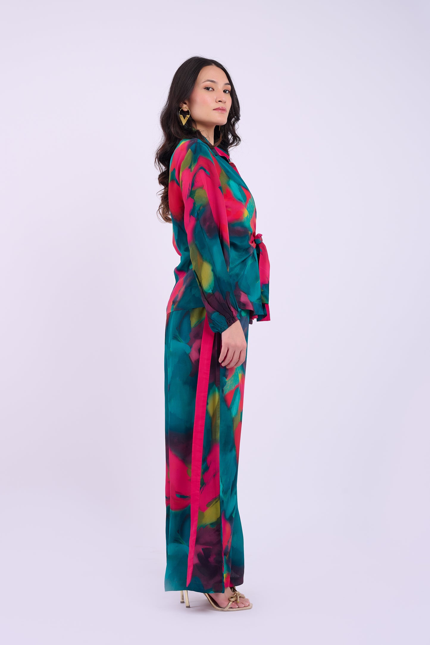 Skylar Crepe Set - Abstract Green