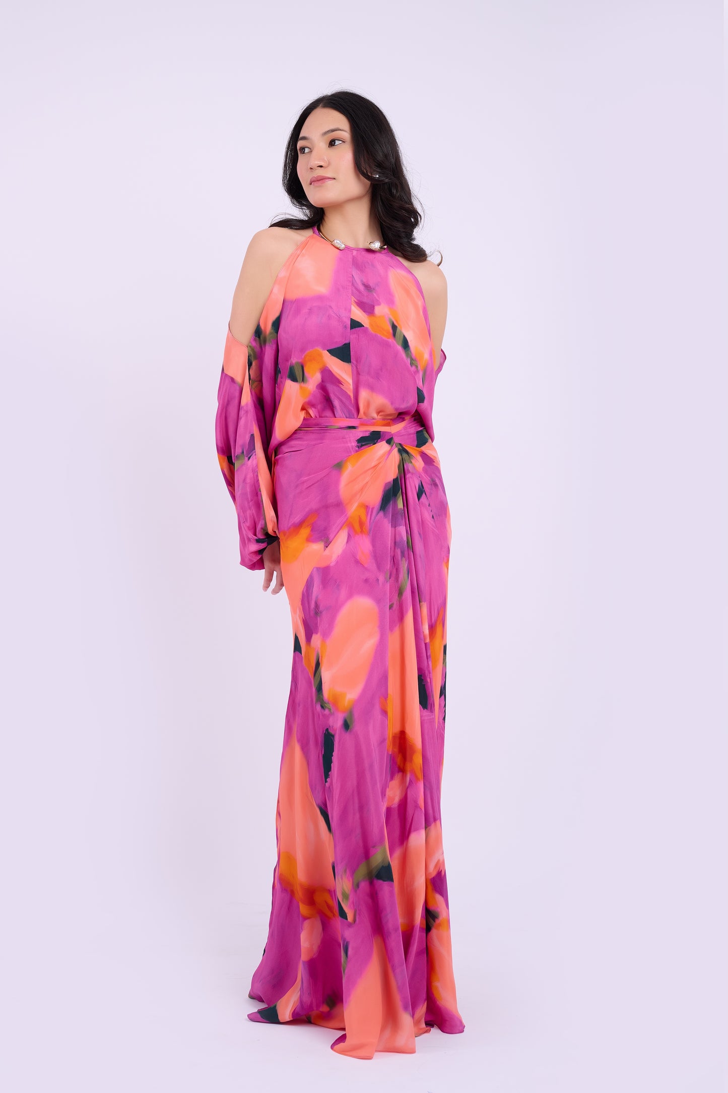 Elin Crepe Set - Abstract Purple