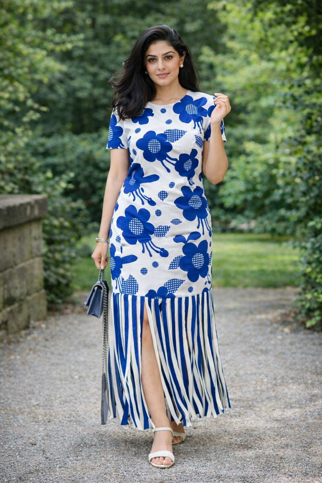 Madelyn Dress - Blue Floral