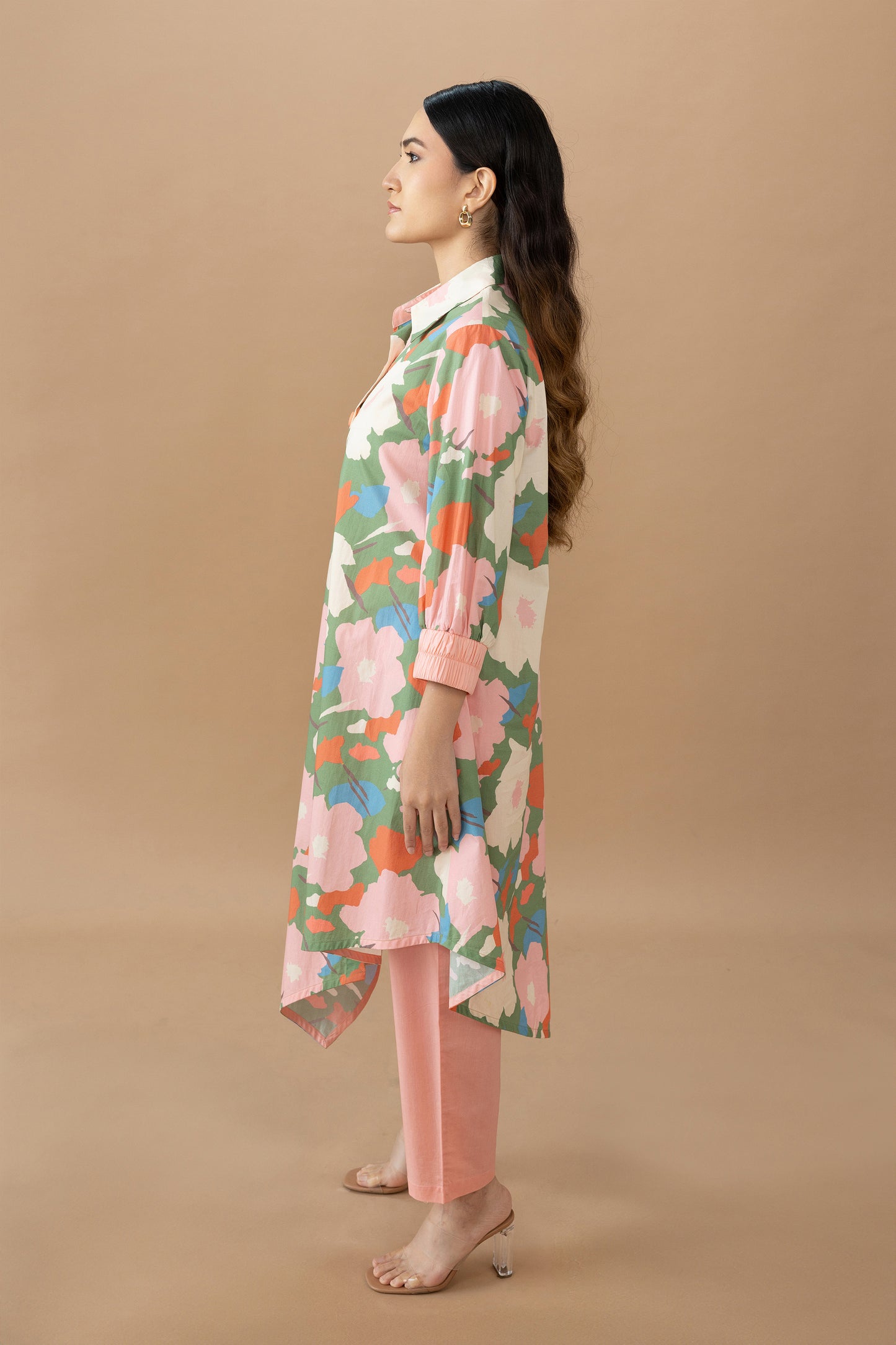 Hazel Set - Abstract Floral Olive & Quartz Pink
