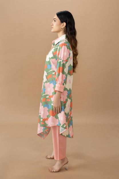 Hazel Set - Abstract Floral Olive & Quartz Pink