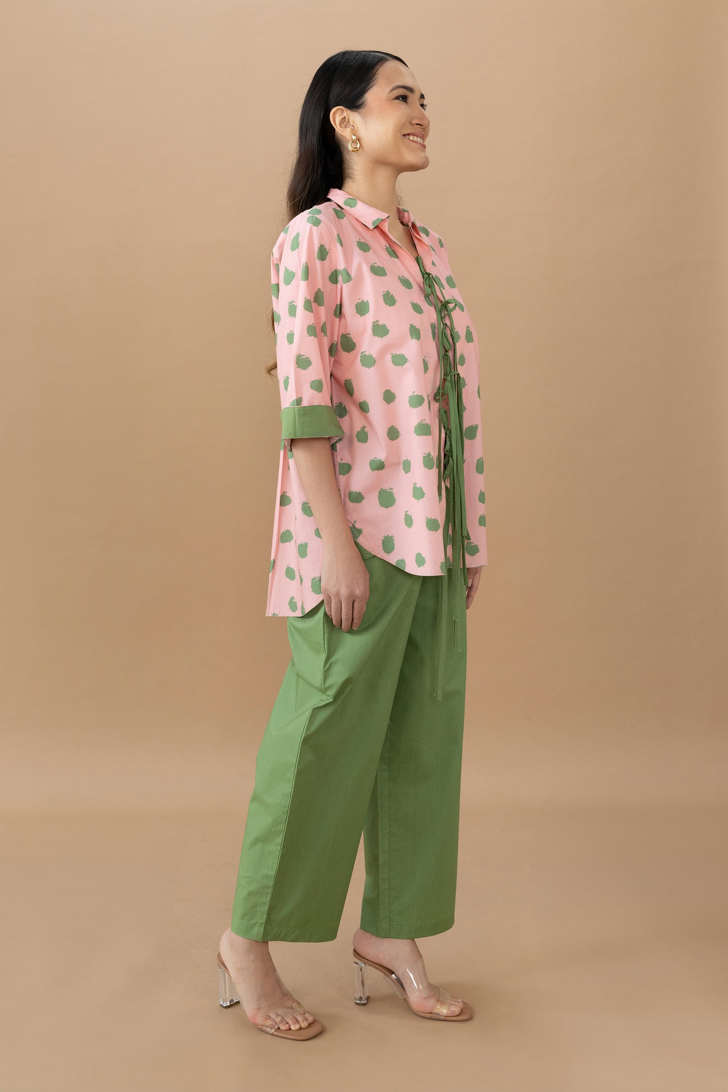 Krista Set  - Dot Matrix Quartz Pink & Olive