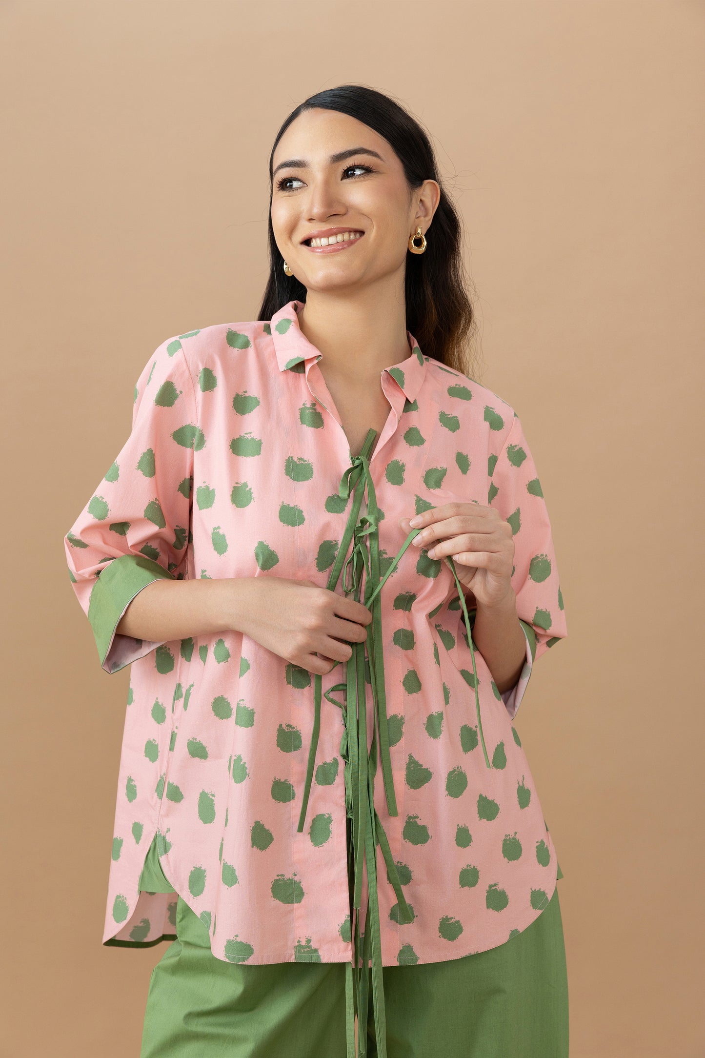 Krista Set  - Dot Matrix Quartz Pink & Olive