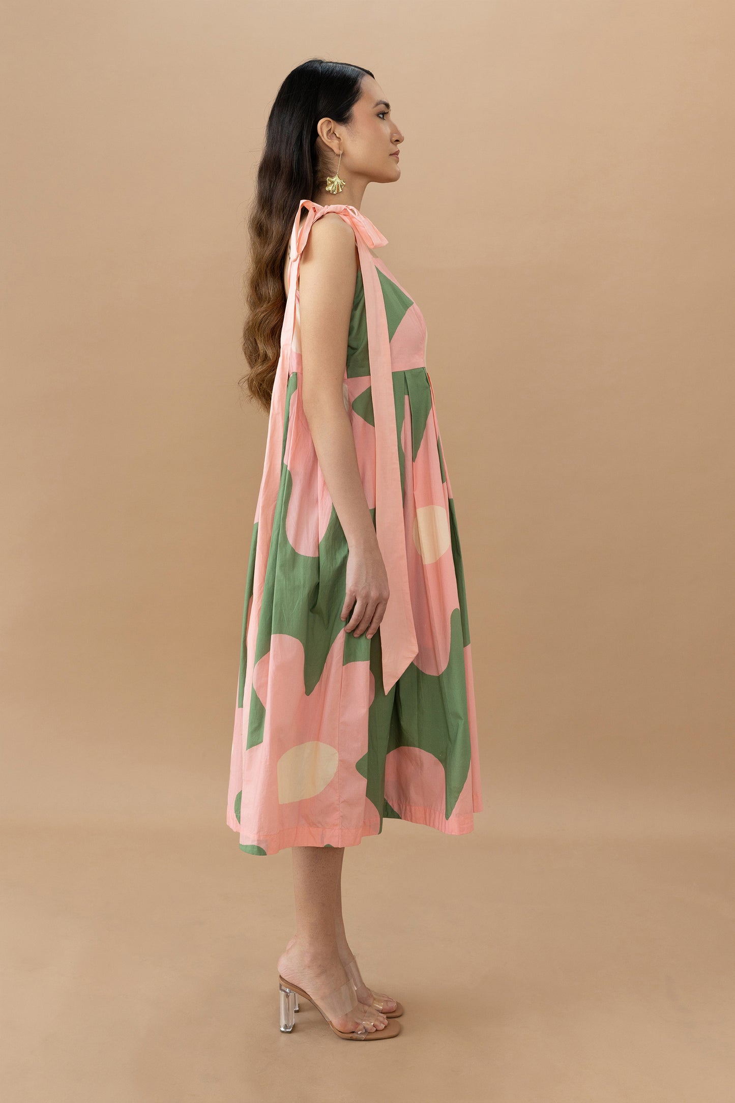 Belia Dress - Bold Floral Olive