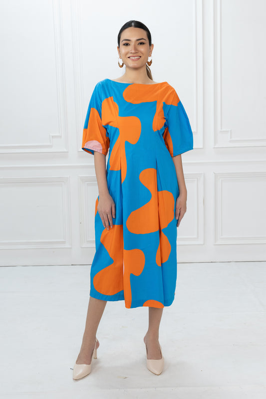 Bia Dress - Blue Bold Floral
