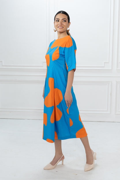 Bia Dress - Blue Bold Floral