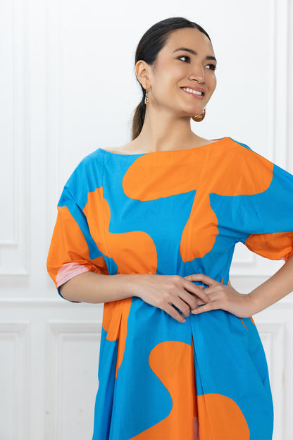 Bia Dress - Blue Bold Floral