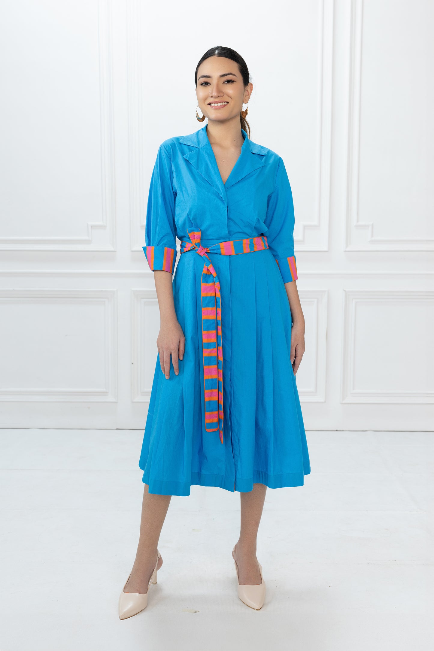 Clara Dress - Azure Blue