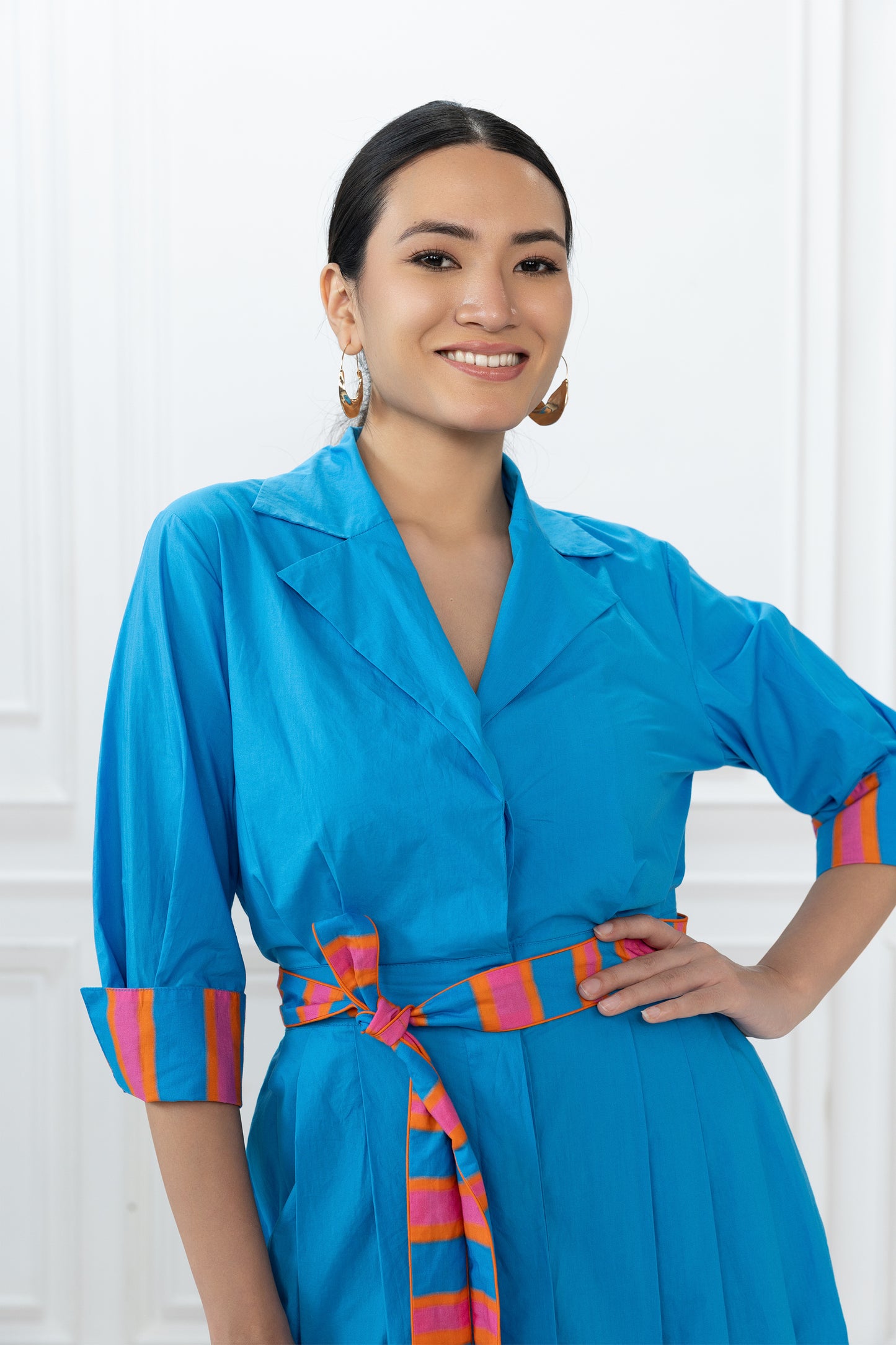 Clara Dress - Azure Blue