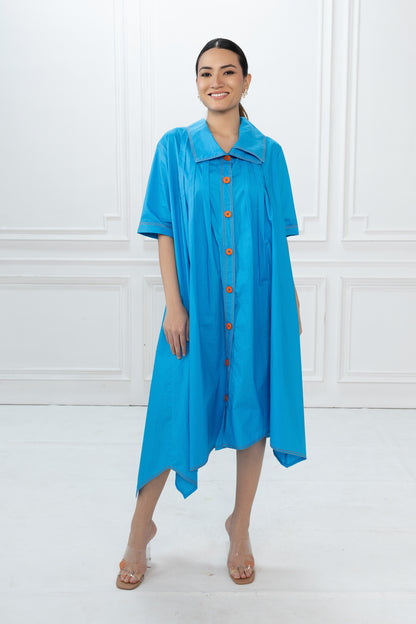 Ray Dress - Azure Blue