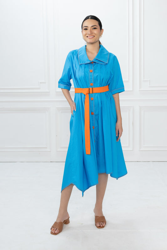 Ray Dress - Azure Blue