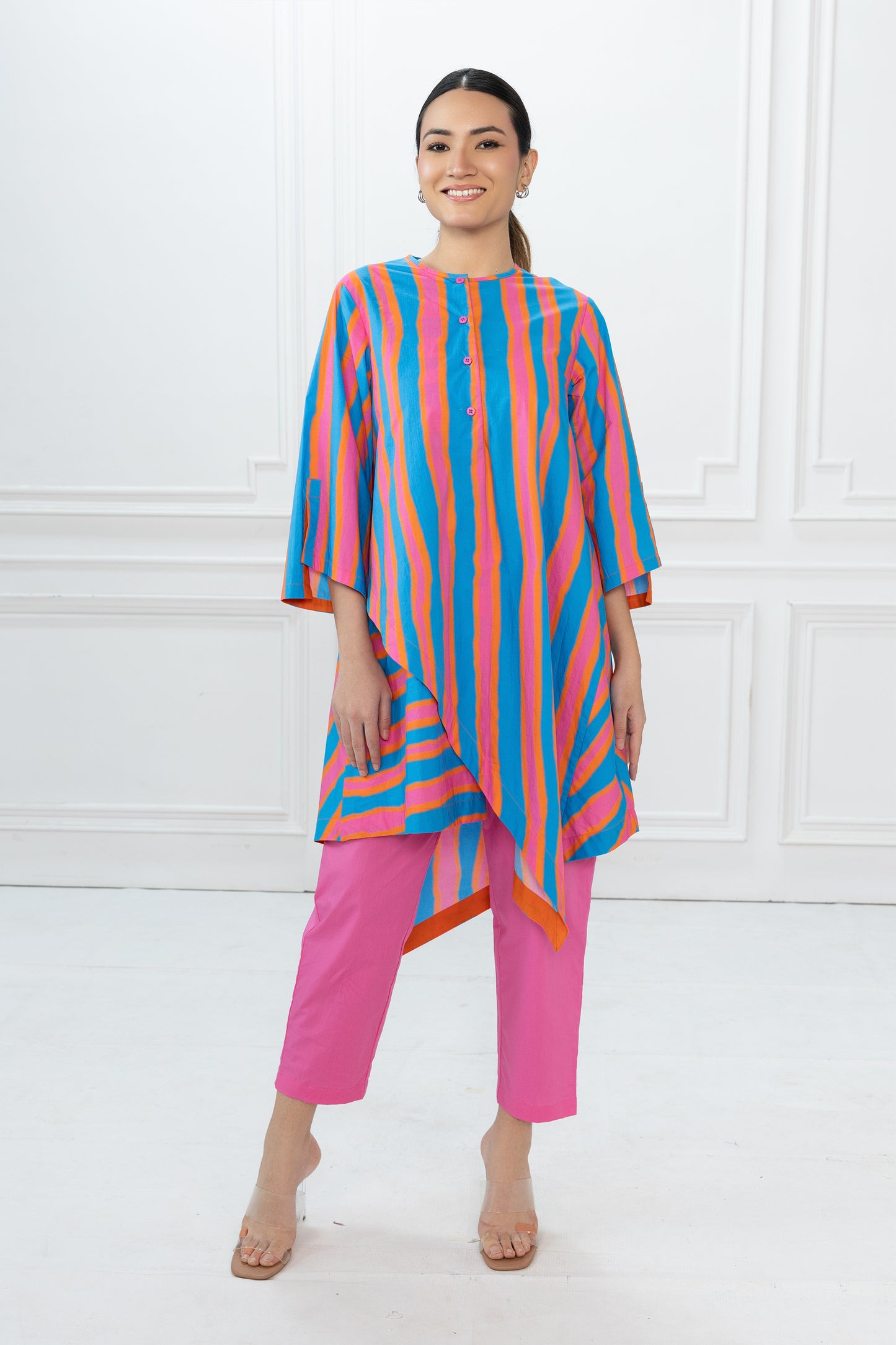 Edison Set - Blue Stripes & Pink