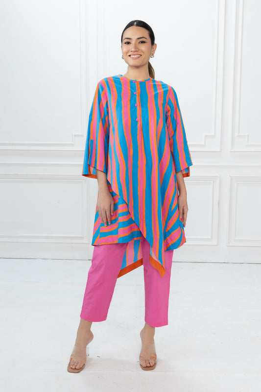 Edison Set - Blue Stripes & Pink