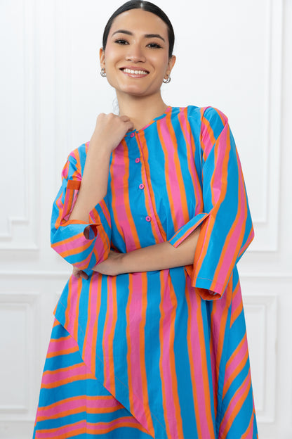 Edison Set - Blue Stripes & Pink