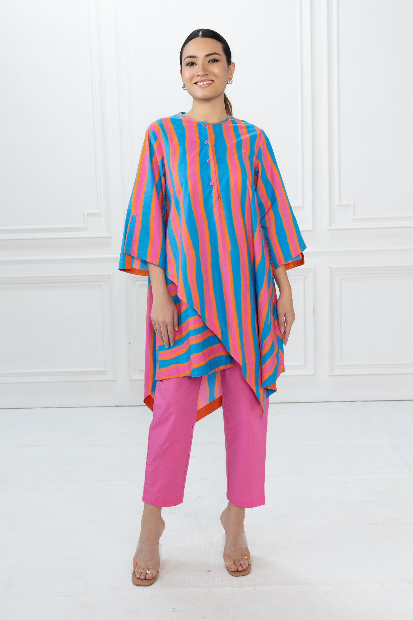 Edison Set - Blue Stripes & Pink
