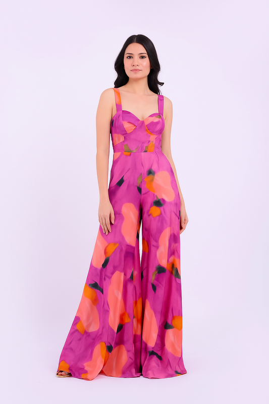 Tria Jumpsuit - Abstract Purple