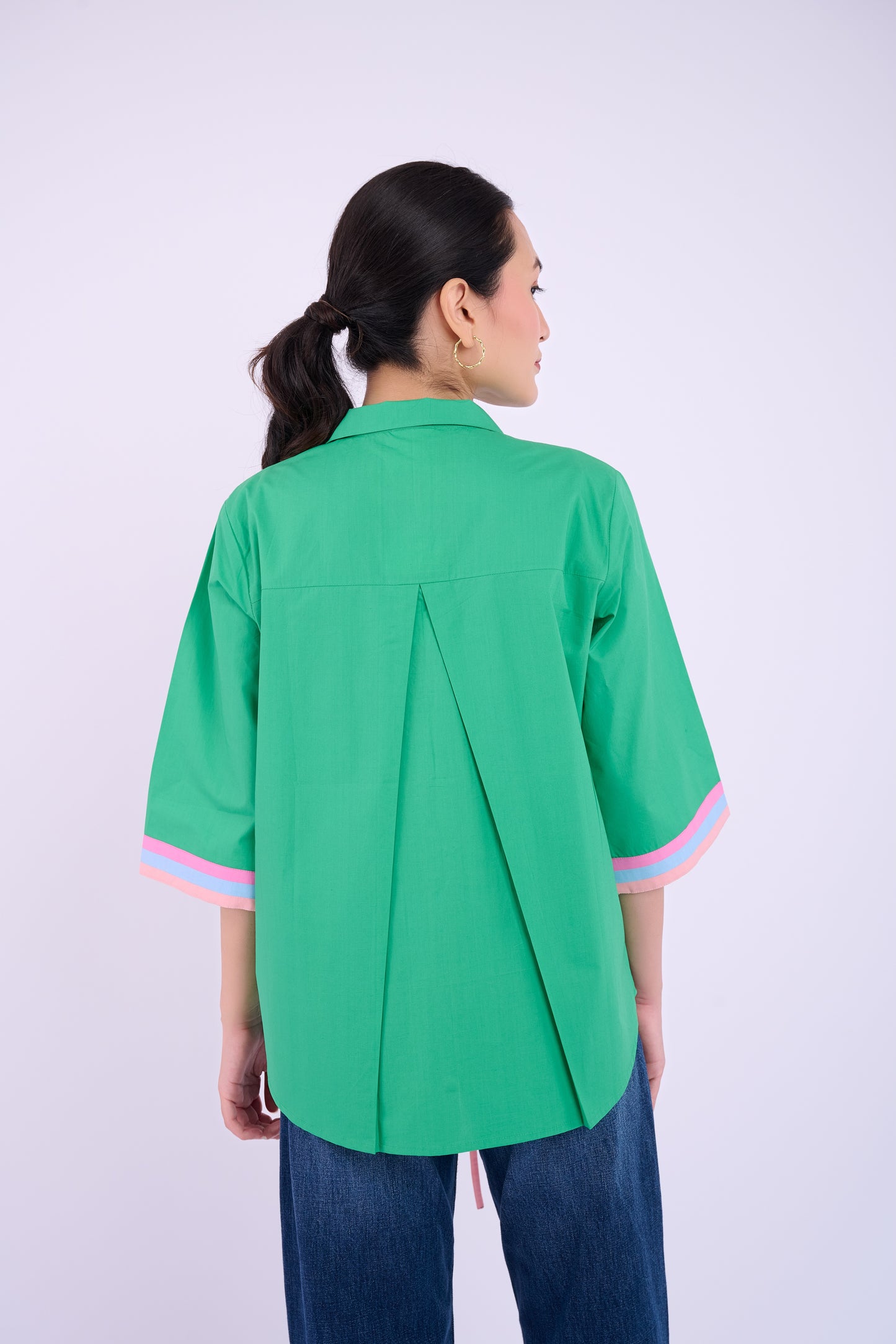 Embellished Luca Shirt - Dark Green