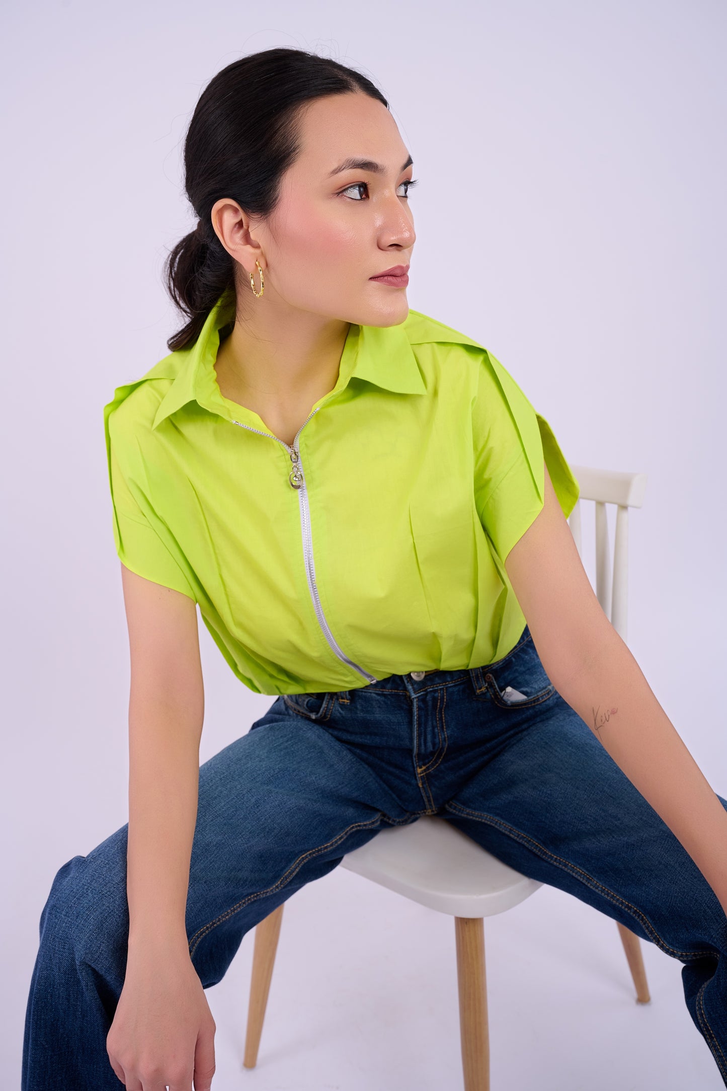 Daphnie Top - Lime Green