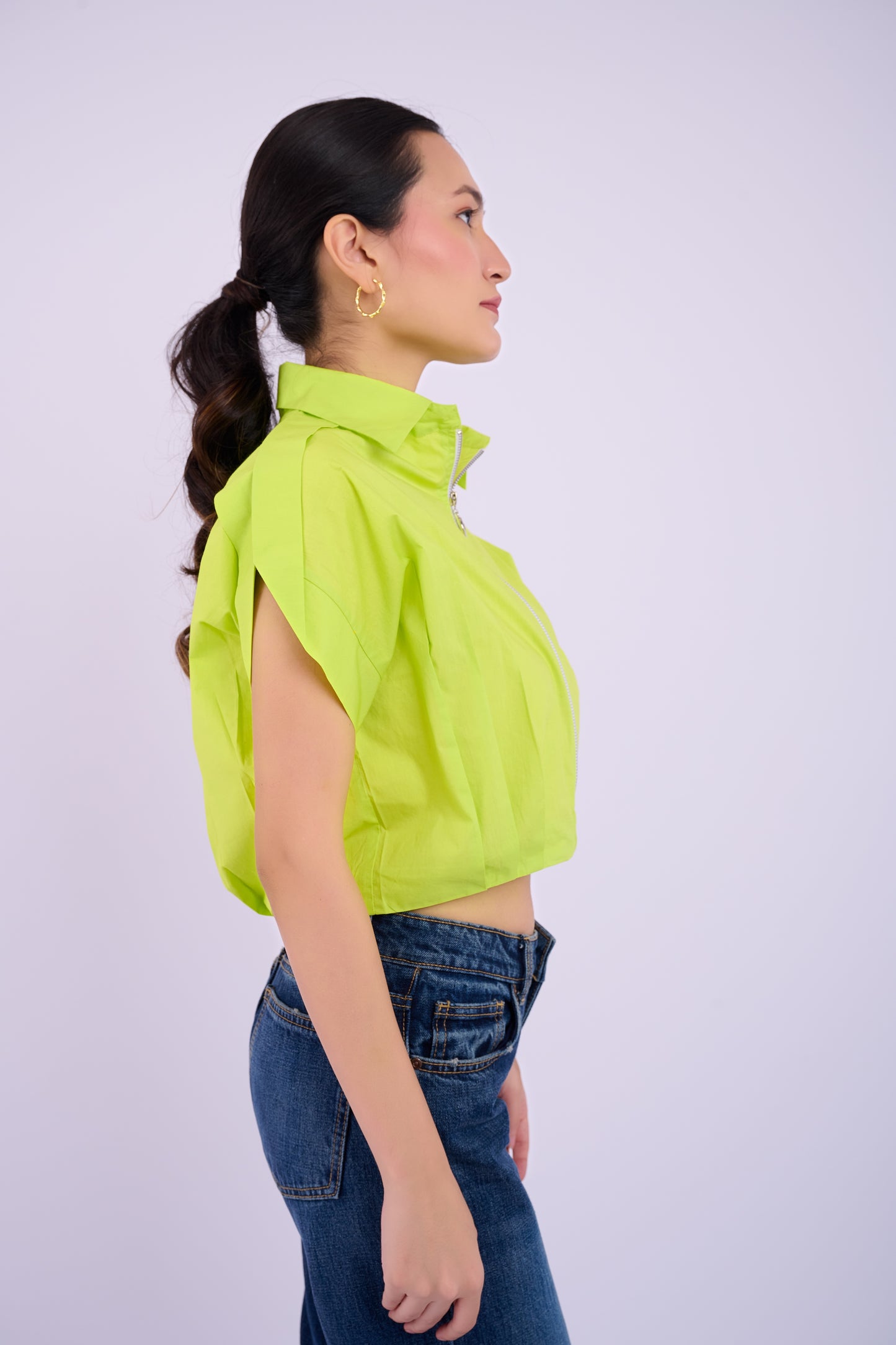 Daphnie Top - Lime Green