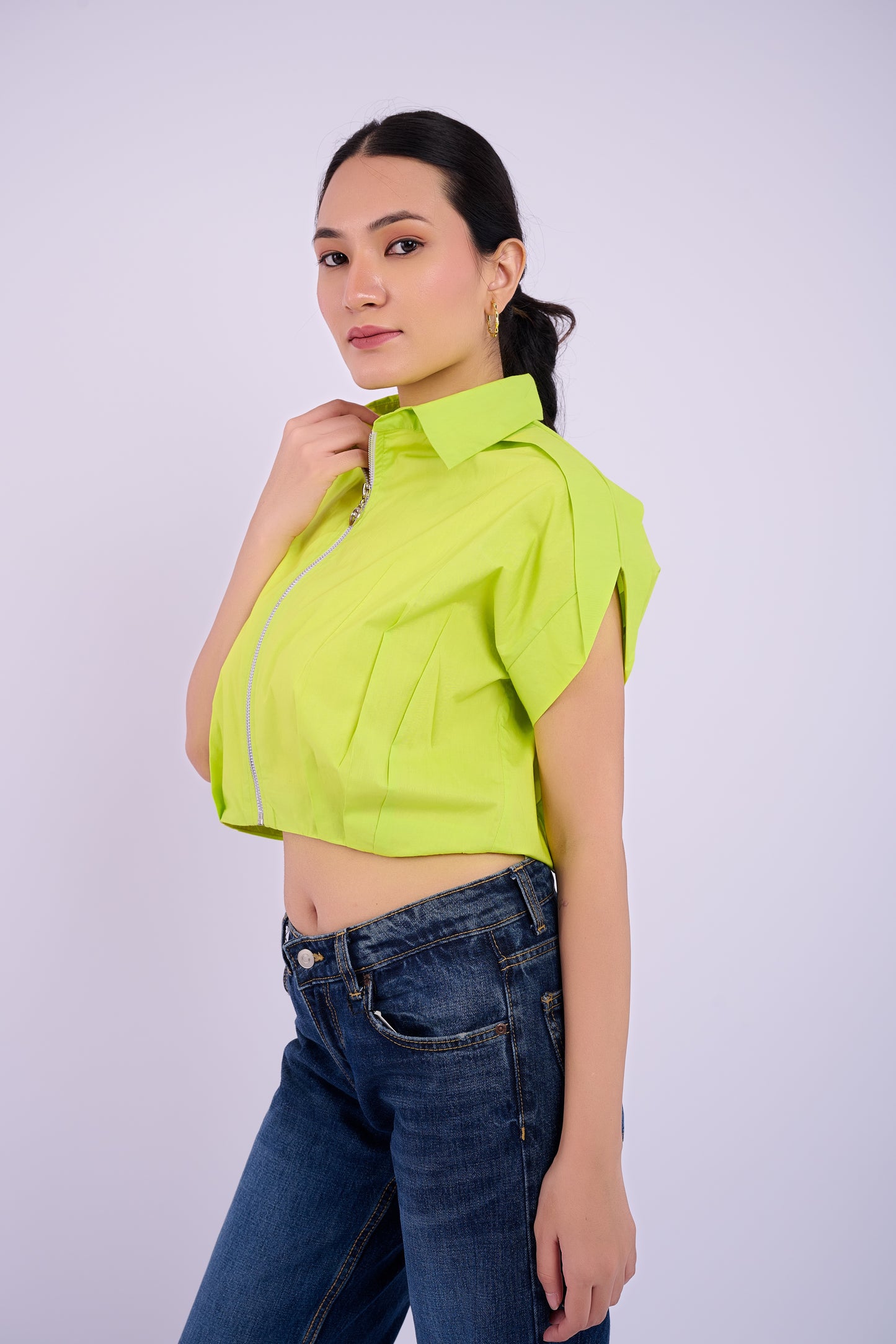 Daphnie Top - Lime Green