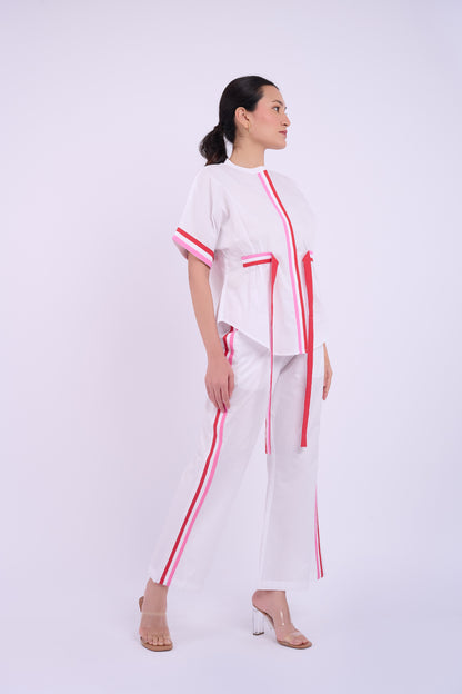 Brooke Short Sleeve Set - White