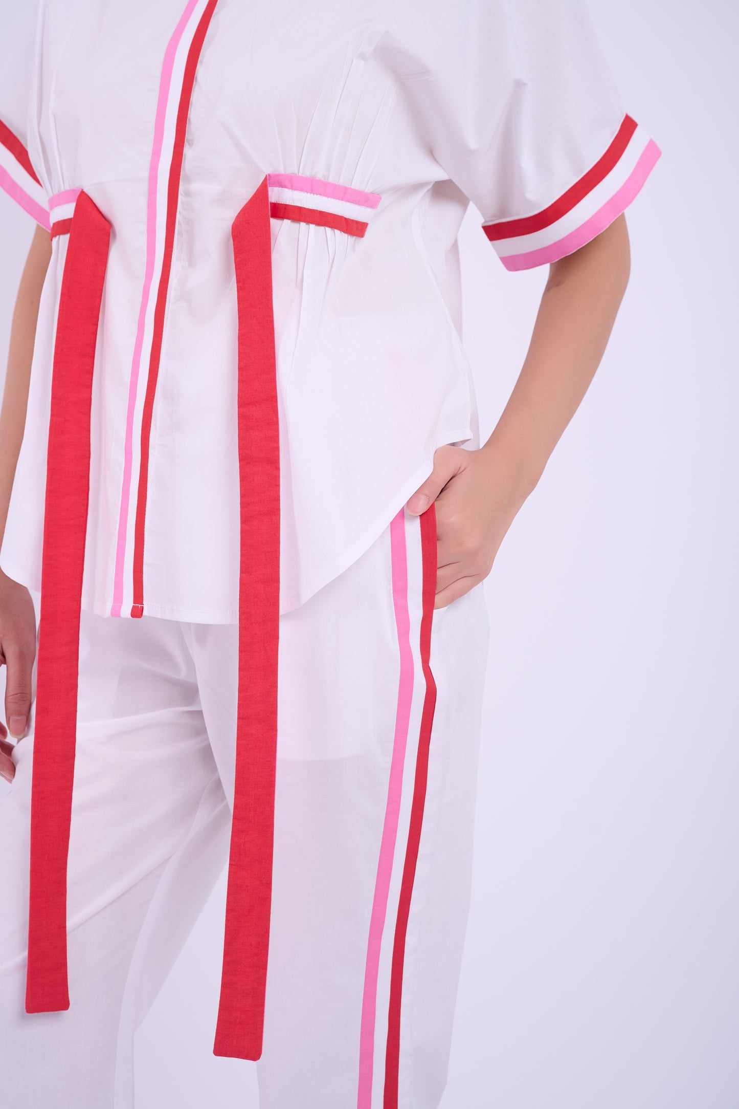 Brooke Short Sleeve Top - White