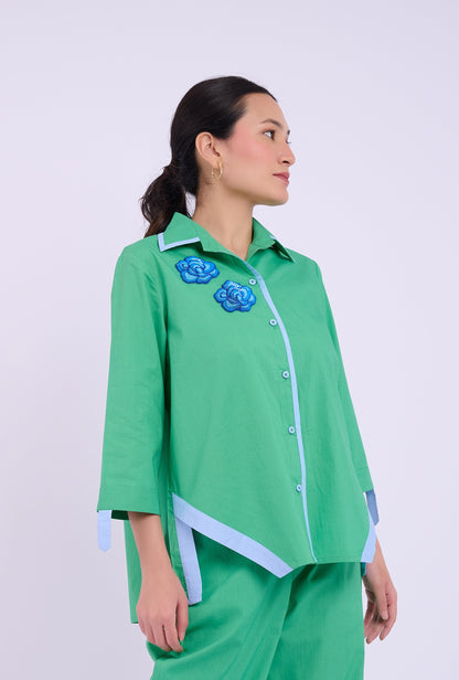 Alora Shirt -Dark Green