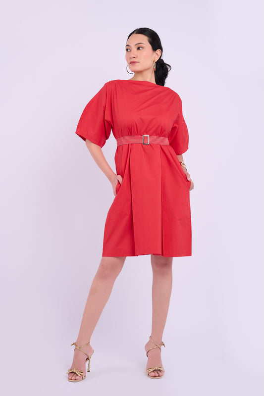 Bia Mini Dress - Berry Red