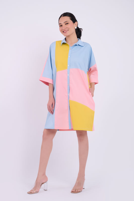 Zoe Colourblock - Blue and Yellow
