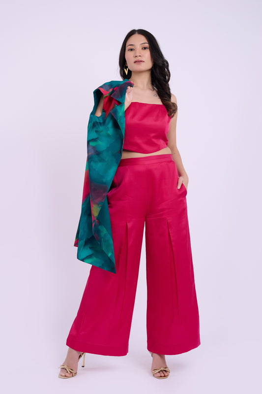 Teddi Crepe  Set - Abstract Green