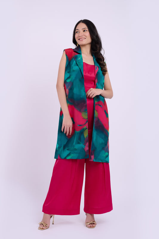 Teddi Overlay Crepe - Abstract Green